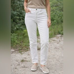 Eddie Bauer Boyfriend Crop Women's White Denim Jeans
